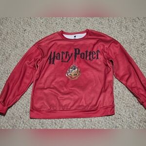 SHEIN Red Harry Potter Crewneck Sweatshirt